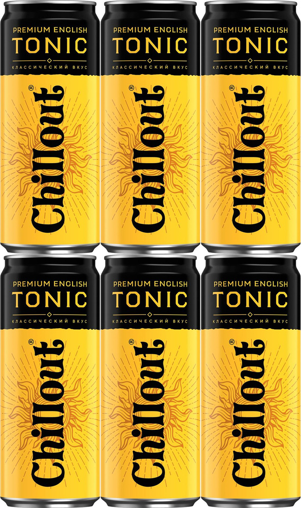 Газированный напиток Chillout Premium English Tonic 0,33 л, комплект: 6 упаковок по 330 мл  #1