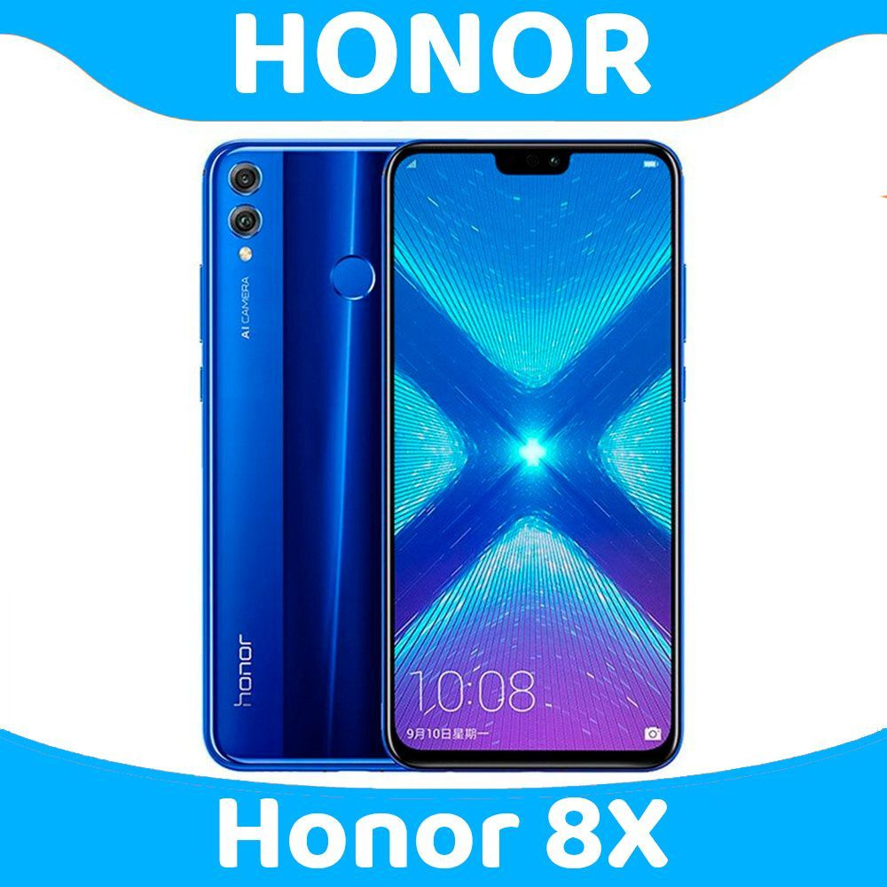 Honor Смартфон 8X 6/128 ГБ, синий