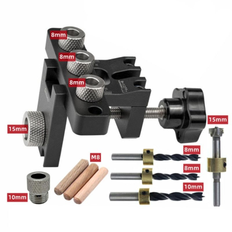 Универсальный кондуктор с дюбелем, 3 в 1, мастер-набор для забивки ...