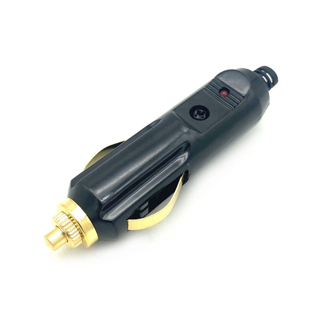 Штекер в прикуриватель, 12В/24В, бакелит, 20А предохранитель, индикатор ...