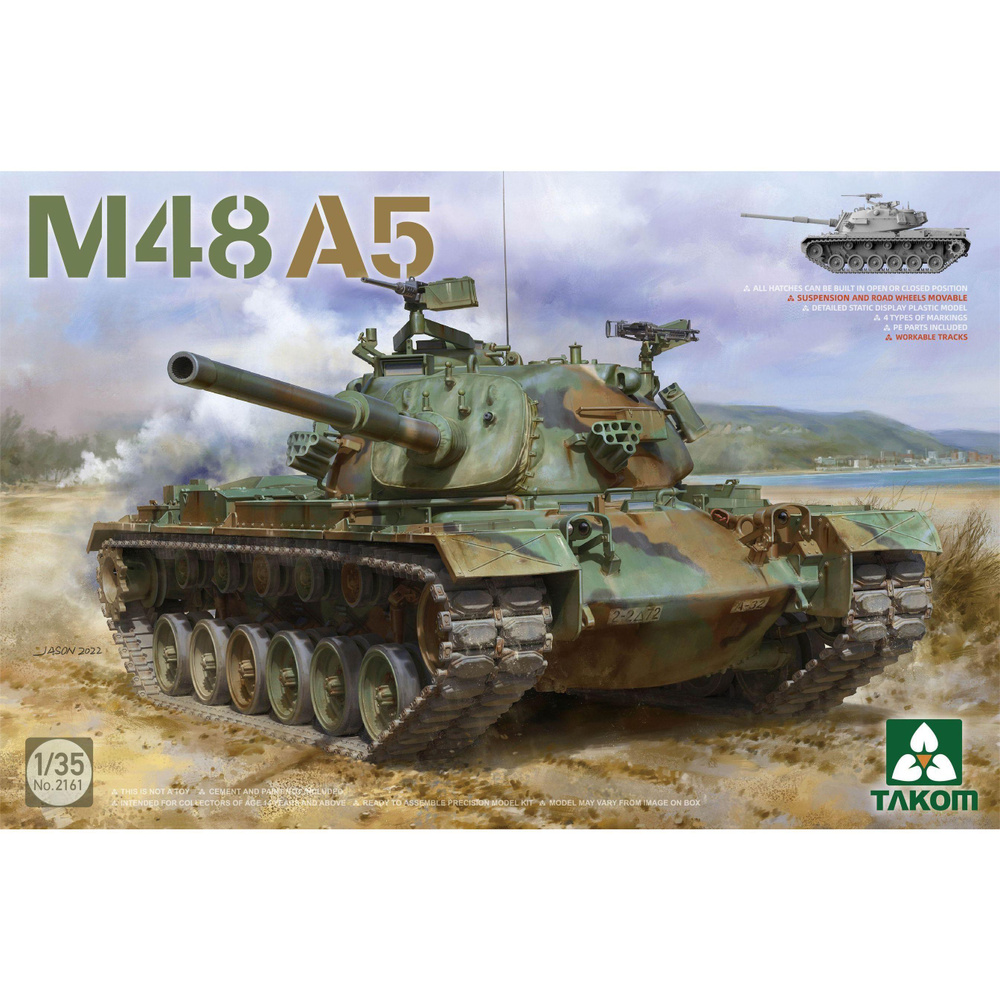 Сборная модель Takom 1/35 Танк M48A5 mod. B 2161 #1