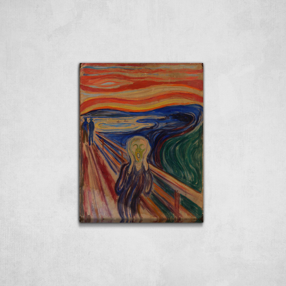 Картина на холсте, Эдвард Мунк Крик, 32x40см / Галерейщикъ - купить по  низкой цене в интернет-магазине OZON (216648008)