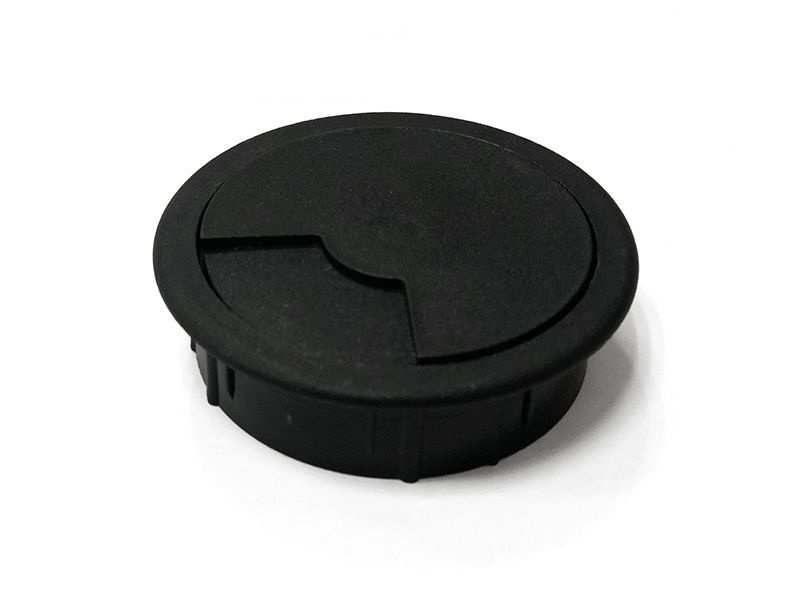 Заглушка кабель-канала пластиковая, круглая,Заглушка для компьютерного стола для проводов. D-60 мм (Чёрная) #1