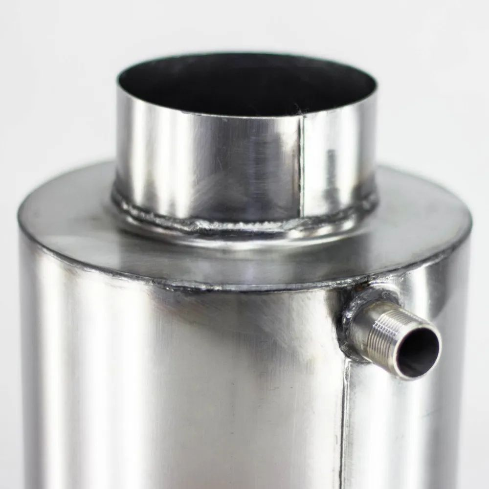 Теплообменник на трубе для банной печи, для бани/сауны, 9 л ,1 мм нерж. AISI 430 d115  #1