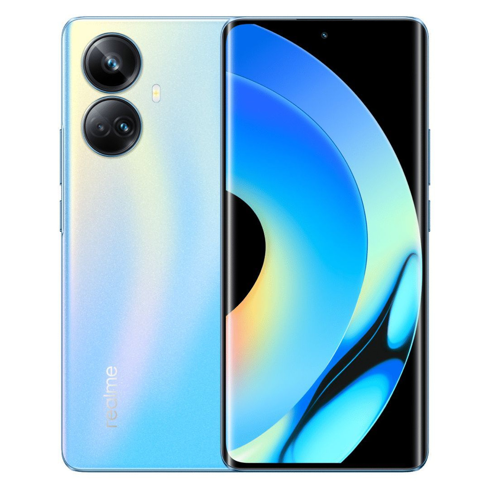 realme Смартфон 10 Pro Plus 5G NFC Dimensity 1080 Octa Core 108MP Tirple  Camera 8/256 ГБ, синий