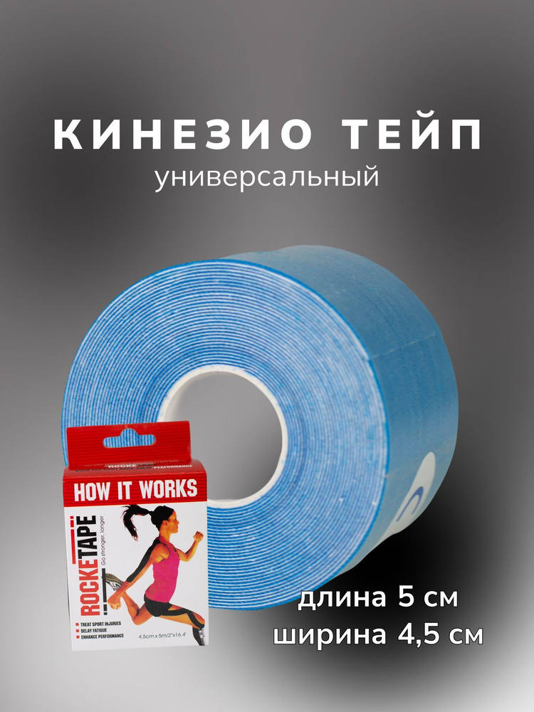 Кинезиотейп Кинезио тейп 5см Х 500 см, синий - купить с доставкой по ...