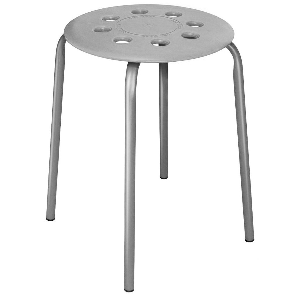 Табурет на 4-х ножках металлический каркас h45см пластмассовое сиденье ...