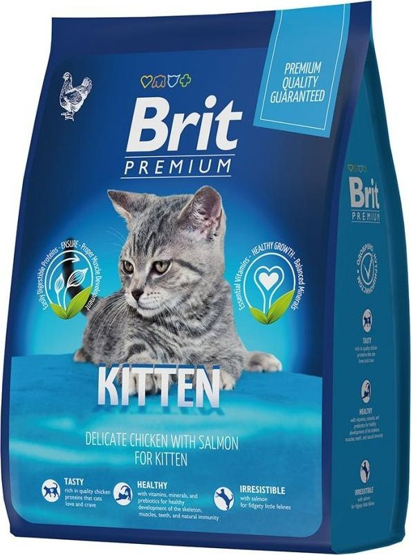 Корм для котят сухой Brit / Брит Premium Cat Kitten гранулы с курицей 400г / кошачья еда для ежедневного #1