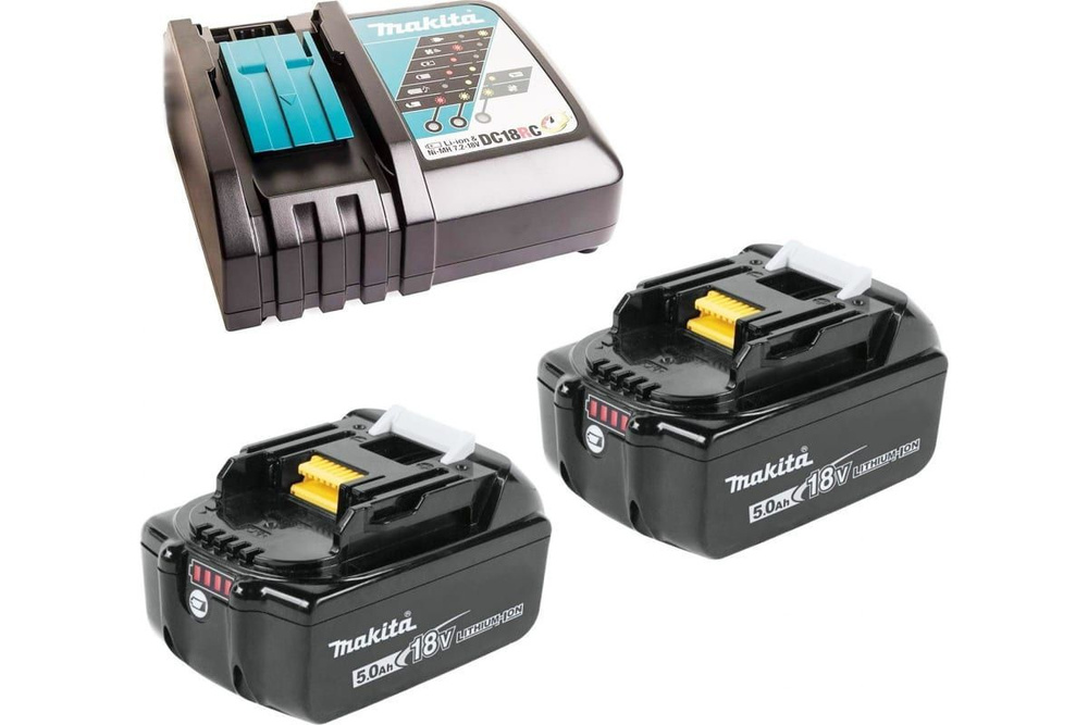 Аккумулятор 191L74-5 (2 шт; 18В; 5.0 Ач; Li-Ion) с зарядным устройством Makita  #1