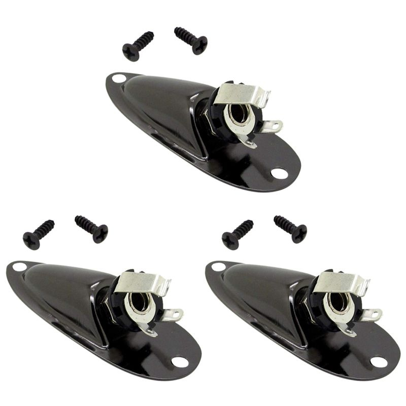 Черная лодка, 1/4 дюйма, выходное гнездо для гитарного звукоснимателя ...