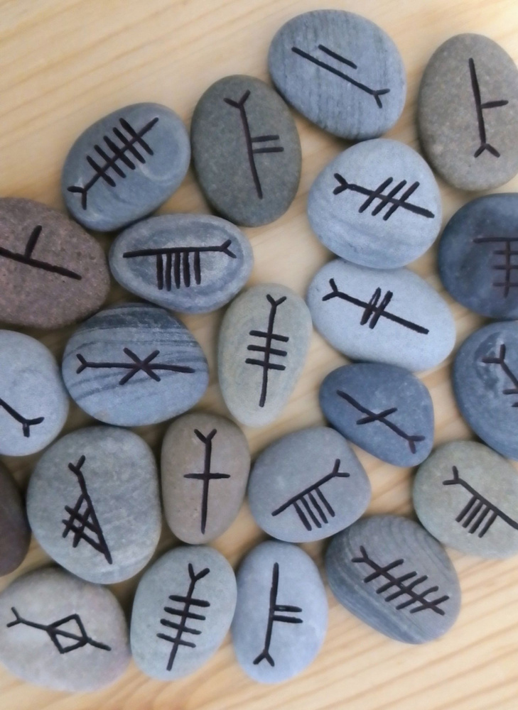 Огам. Ирландские руны из камня (высечены и прокрашены) купить на OZON ...