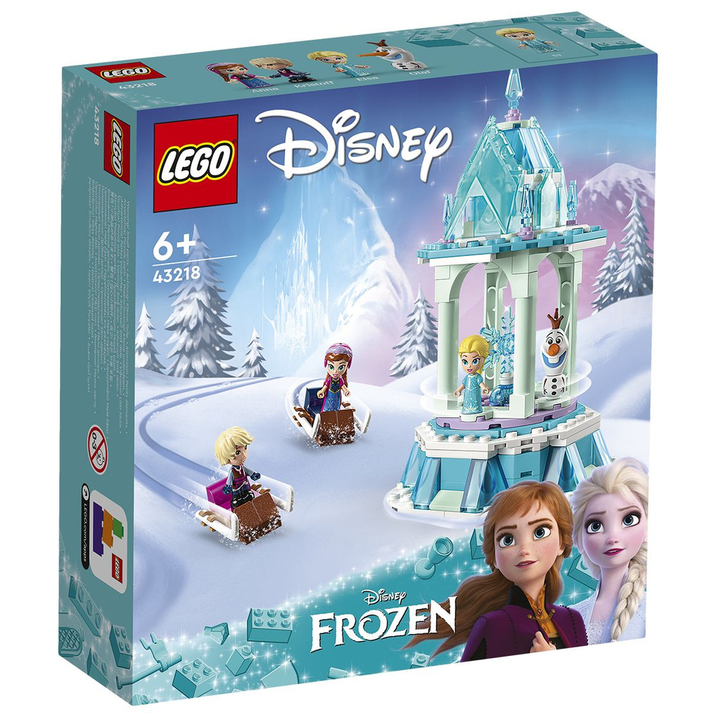 Конструктор LEGO Disney Princess 43218 Волшебная карусель Анны и Эльзы -  купить с доставкой по выгодным ценам в интернет-магазине OZON (1395085065)