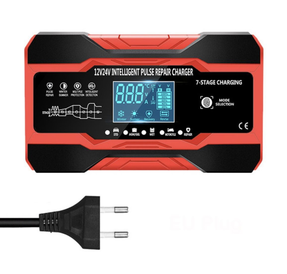 Умное автомобильное зарядное устройство, 12В, 10A 7-ступенчатое ...