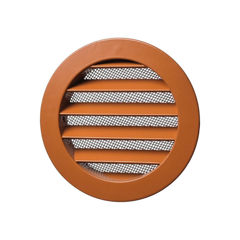 Решетка вентиляционная круглая D100 мм RAL8023 оранжево-коричневый матовый  #1