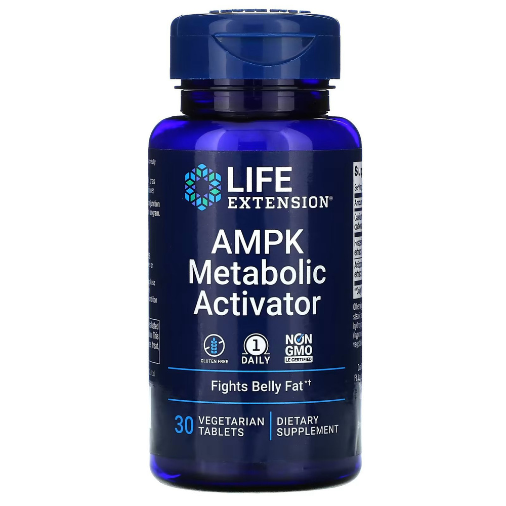 Активатор метаболизма Life Extension AMPK Metabolic Activator, 30 вегетарианских таблеток  #1