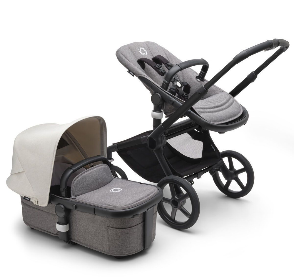 Коляска-трансформер Bugaboo Fox 5 Black/Grey /Misty white #1