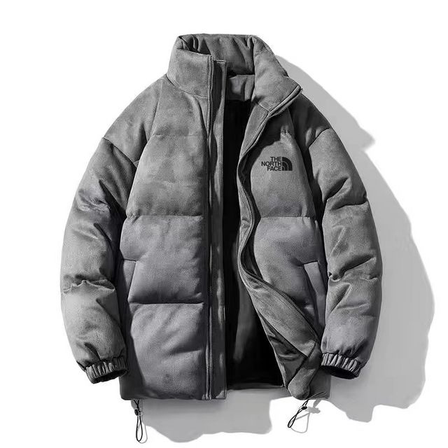 Grey north face 2025 bubble jacket