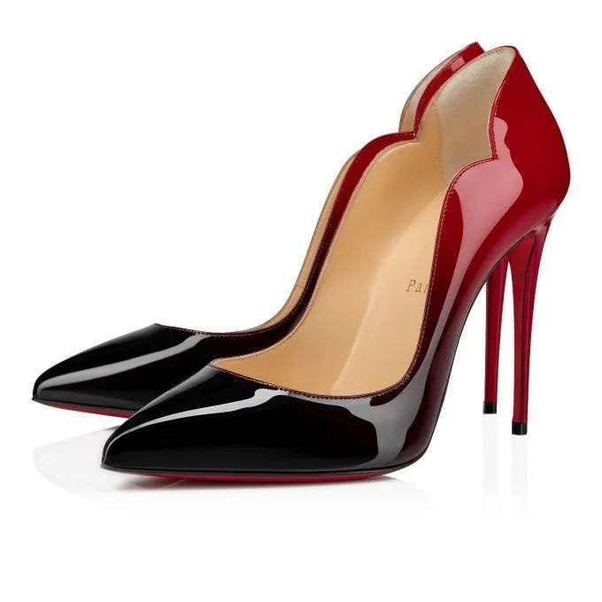 Christian louboutin red and black heels best sale