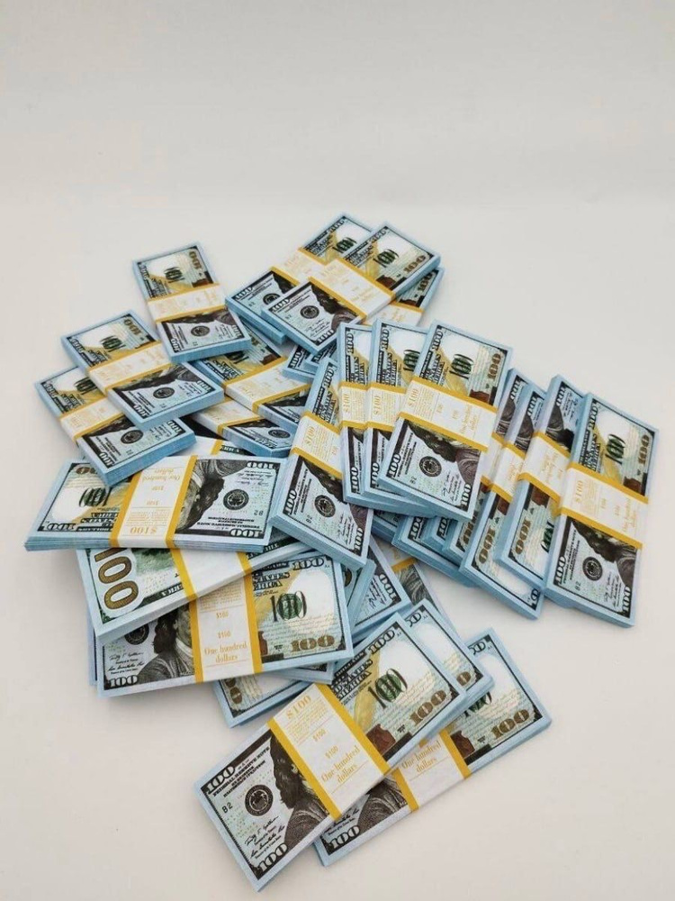 Сувенирные деньги набор 10 пачек, номиналом 100 долларов, 100.000  #1