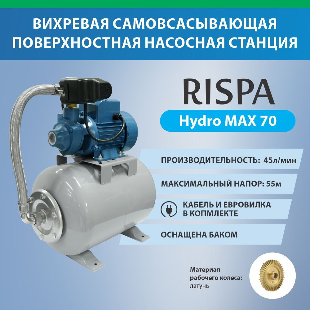 RISPA Насосная станция,550Вт,45л/мин,55м