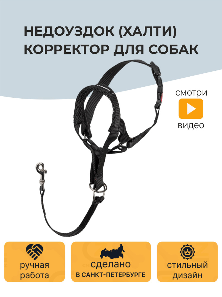 Недоуздок (Халти) корректор для собак CHOKERZ. Обхват морды 16-24 см, шеи - 36-43.  #1