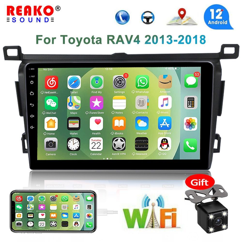 Магнитола для Toyota RAV4 XA40 2012-2018 / Тойота Рав GPS Bluetooth ...
