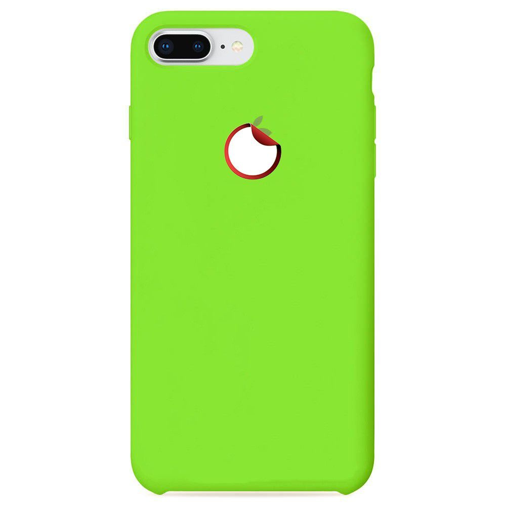 Силиконовый чехол для смартфона Silicone Case на iPhone 7 Plus / Айфон 7  Плюс с логотипом, салатовый - купить с доставкой по выгодным ценам в  интернет-магазине OZON (374170286)