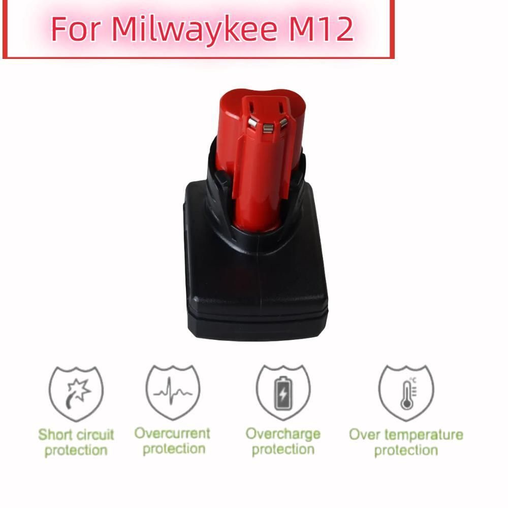 Новейший литий-ионный аккумулятор 12 В 4000/5000/6000 мАч для Milwaukee ...