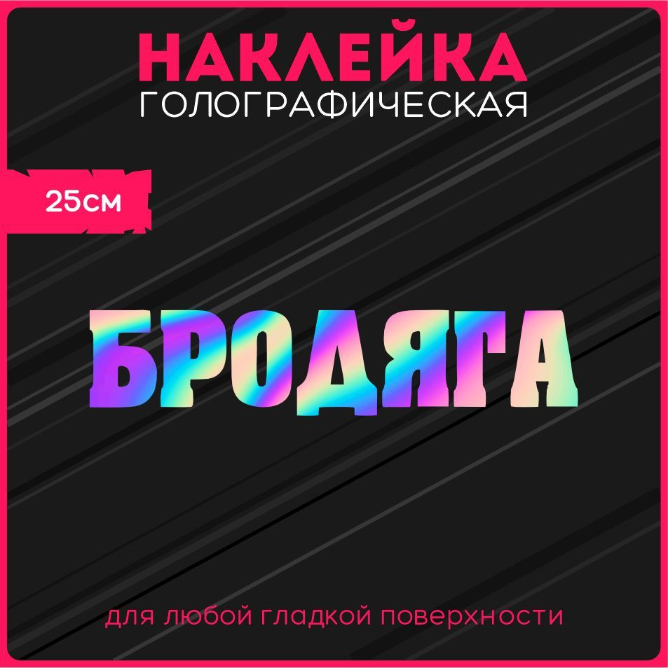 Наклейки на авто стикеры светоотражающие надпись бродяга - купить по  выгодным ценам в интернет-магазине OZON (1113751987)