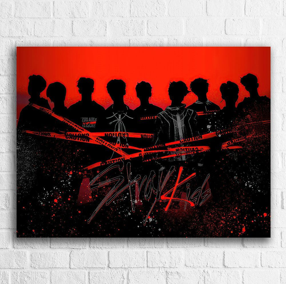 Постер "Stray Kids" арт.3. А3, плакат "Группа Стрей Кидс" 30x40см / K-pop / Постер на стену для интерьера #1