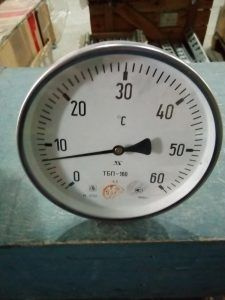 Термометр стрелочный биметаллический ТБП 160 0...+60С, шток 400 мм  #1
