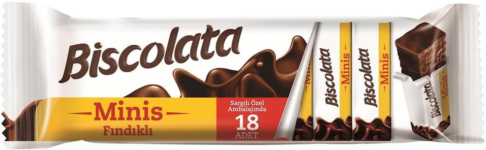 Печенье Biscolata Minis с ореховым кремом 117г - купить с доставкой по ...