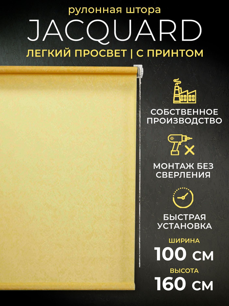 Рулонная штора LmDecor Жаккард 100х160см #1