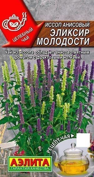 ИССОП АНИСОВЫЙ ЭЛИКСИР МОЛОДОСТИ. Семена. Вес 0,05 гр. Лофант. Многолетник.  #1