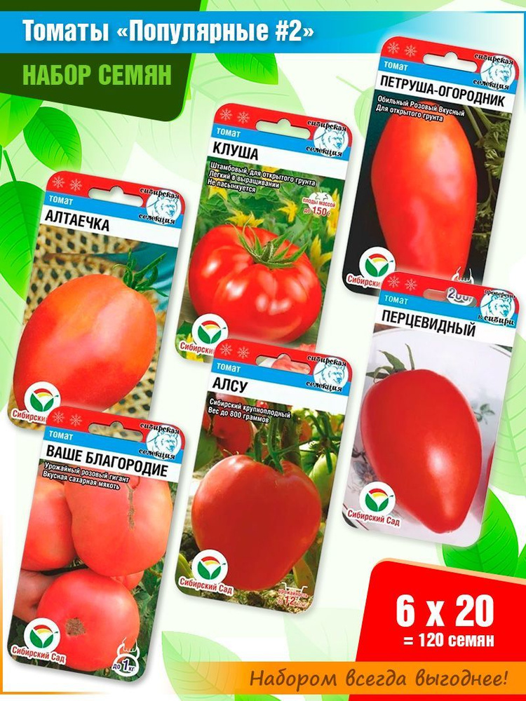 Томаты Сибирский сад Популярные сорта томатов #2 - купить по выгодным ценамв интернет-магазине OZON (295214838)