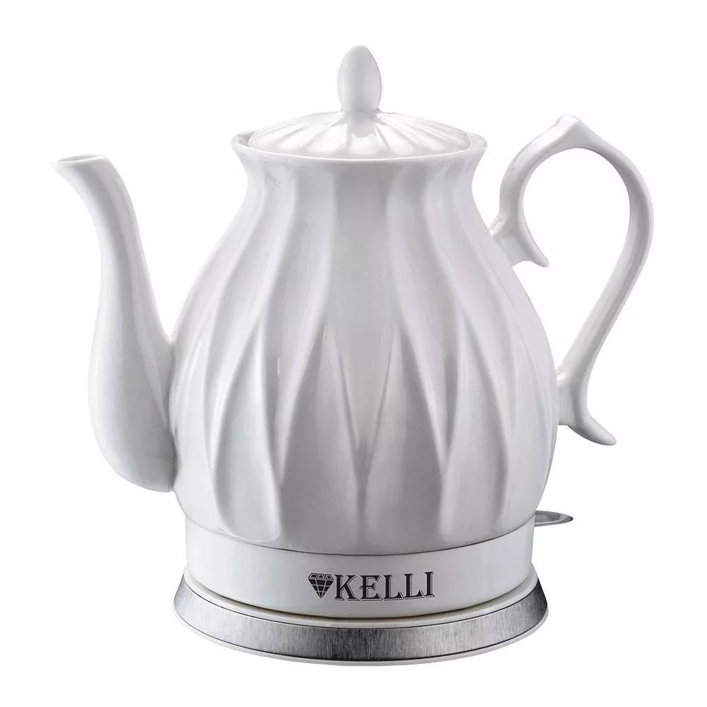 Чайник электрический керамический 1,8л Kelli , цвет белый #1