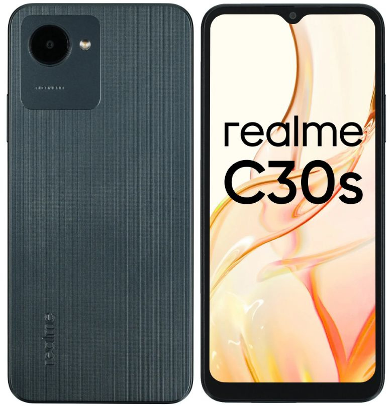 realme Смартфон 6,5" C30S 64 ГБ (C30S) черный 3/64 ГБ, черный #1