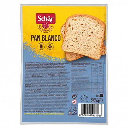 Хлеб Белый 240 г без глютена Dr. Schar Pan Blanco,1 шт #1