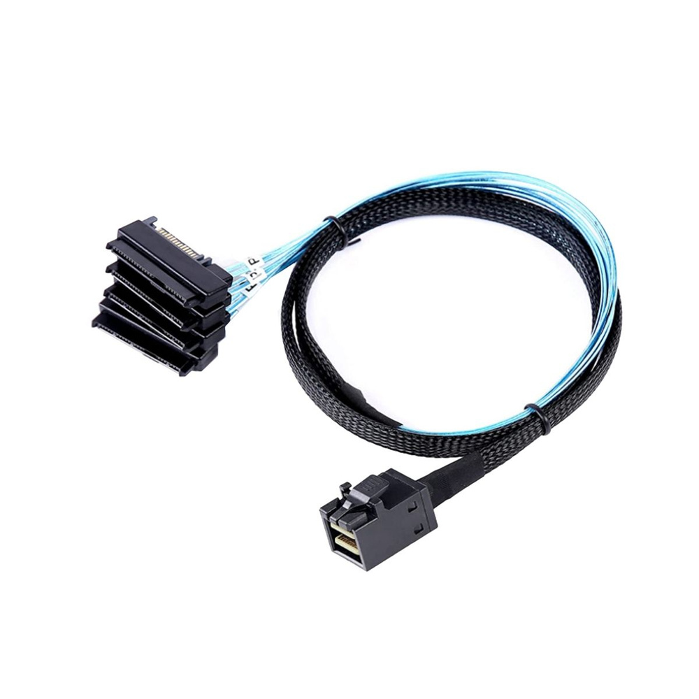 Кабель Mini SAS HD 12G SFF8643 с 4 29-контактным разъемом SFF8482 ...