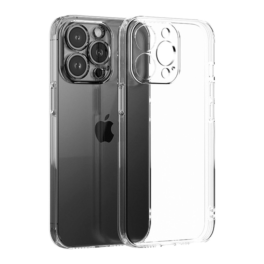 Плотный чехол для iPhone 15 Pro (Айфон 15 Про) с защитой камеры, силиконовый  (прозрачный) - купить с доставкой по выгодным ценам в интернет-магазине  OZON (1195020406)