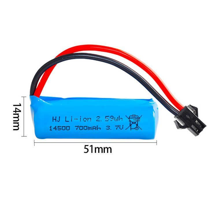 Аккумулятор для игрушек Li-Ion 3.7V 700mAh 14500 15C разъем SM-2P #1