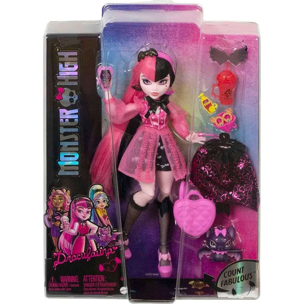 Кукла Monster High Draculaura HHK51 - купить с доставкой по выгодным ценам  в интернет-магазине OZON (1224194889)