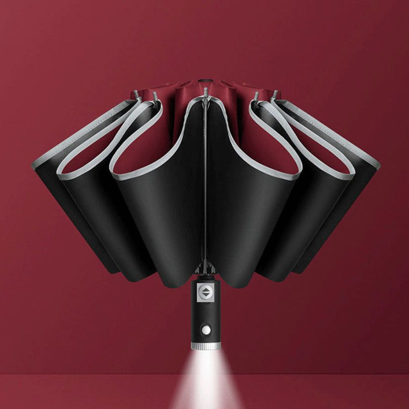 зонт xiaomi mi zuodu reverse folding umbrella с фонариком