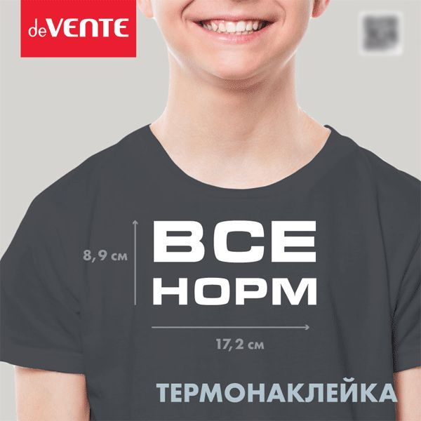 deVente, Термонаклейки для одежды и текстиля "Все норм" 17,2x8,9 см  #1