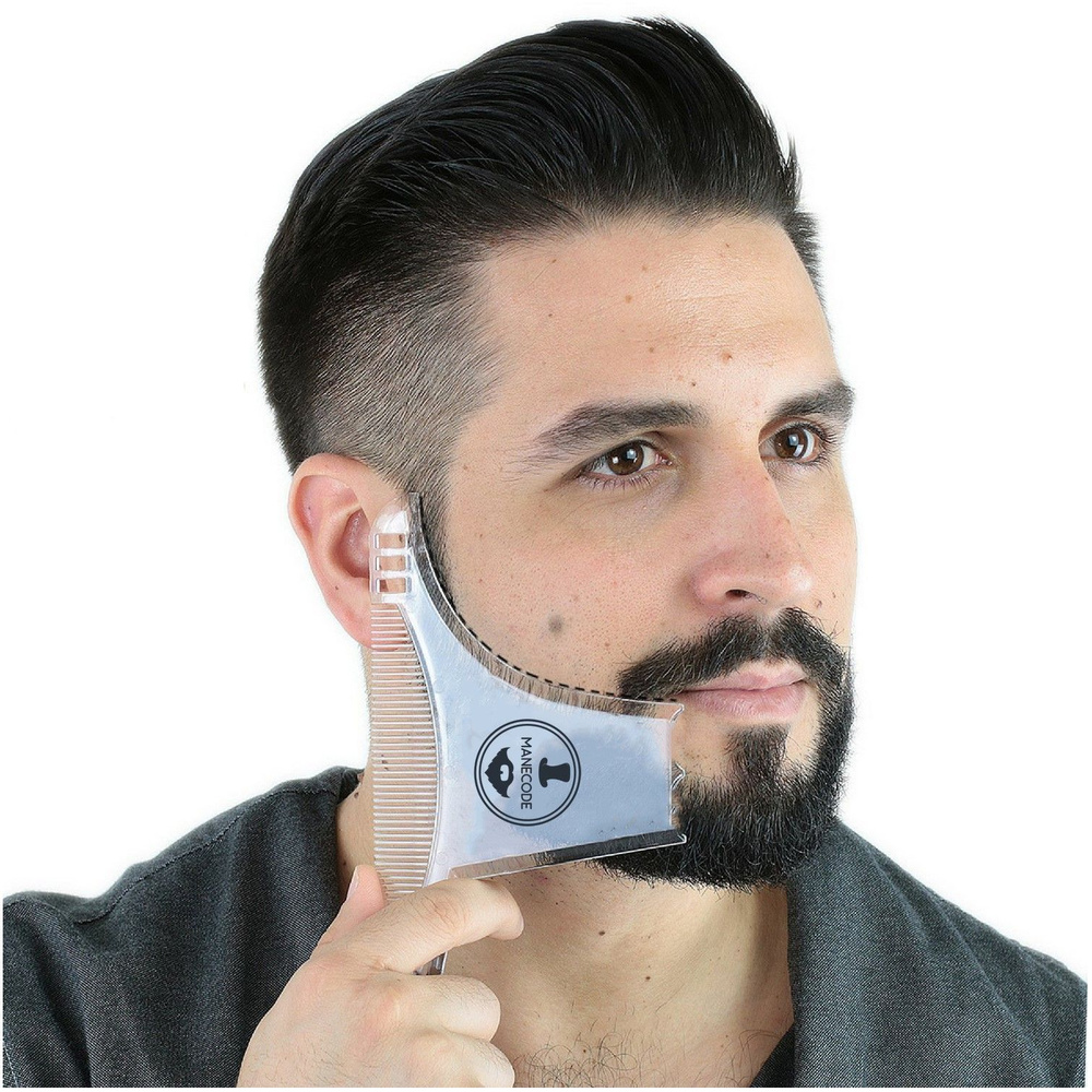 Трафарет для бритья бороды и усов MANECODE - Бритвенный набор - Шаблон для создания чёткой линии щетины #1