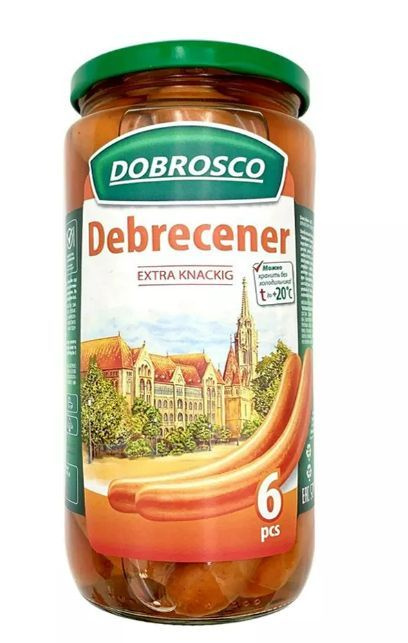 Колбаски Дебреценские в банке, DOBROSCO, 250 г, Россия #1