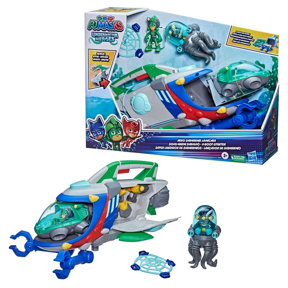 Игровой набор Hasbro PJ masks Большая субмарина героев в масках F2639 -  купить с доставкой по выгодным ценам в интернет-магазине OZON (1237812673)