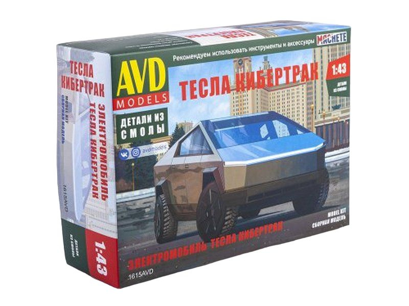 Сборная модель AVD Tesla Cybertruck, 1/43 AVD Models 1615AVD #1