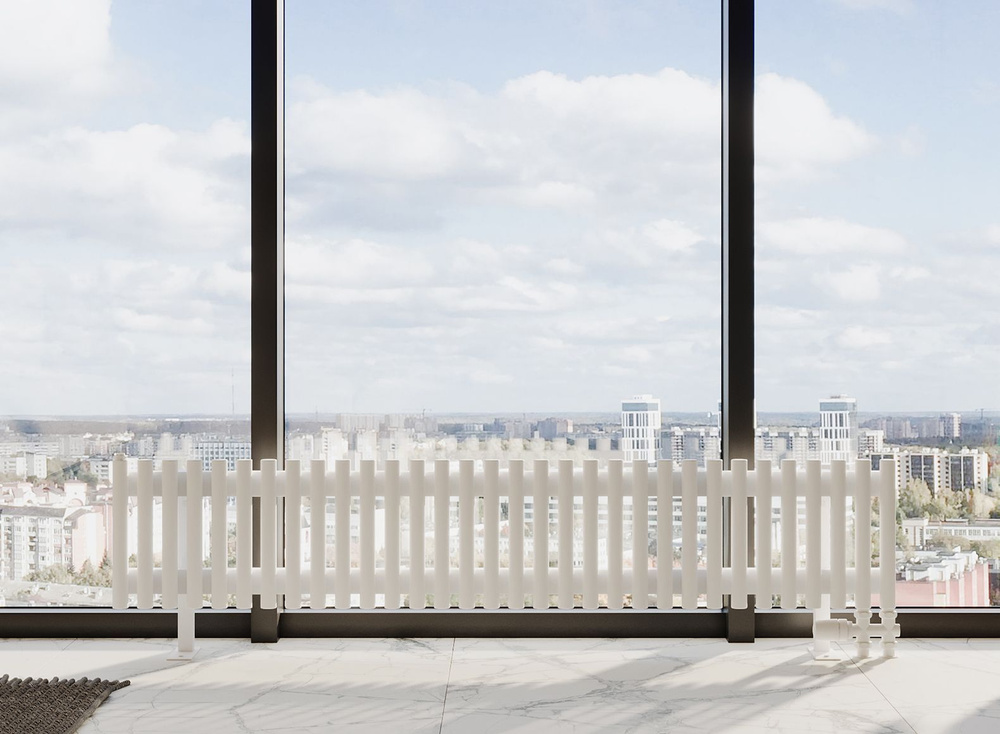 Радиатор отопления вертикальный трубчатый стальной дизайнерский GUARDO TORRE 3D 300х782 мм, 16 секций, #1