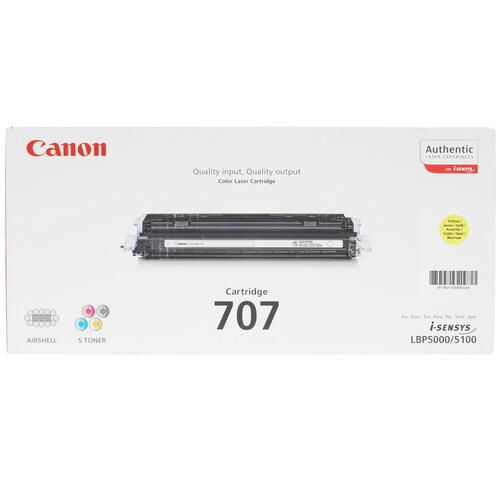 Картридж лазерный Canon 707Y желтый, с чипом оригинальный, 2500 стр, 1 шт  #1